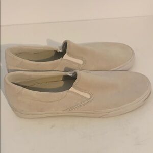 Club Monaco Cream Suede Loafers